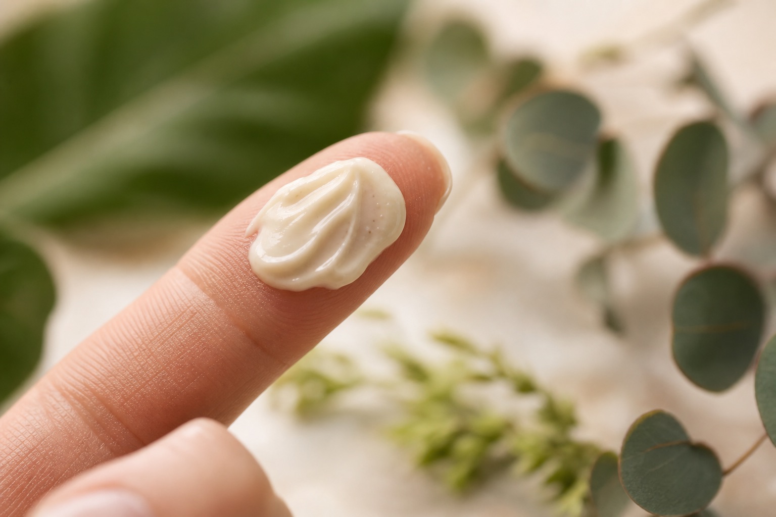 Textura de crema natural ecológica